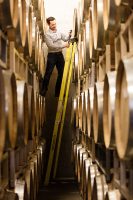 Black Hills Estate Winery-Graham Pierce working in the cellar