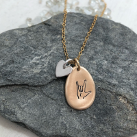 I Love You Pebble Necklace