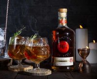 BACARDI Fireplace Old Fashioned with bottle