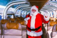 Santa in GoldLeaf rail car