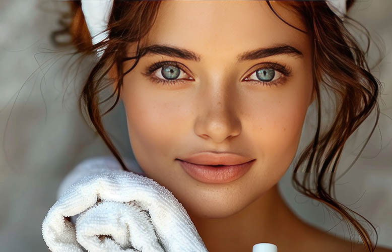 Portrait of a Woman with a White Towel