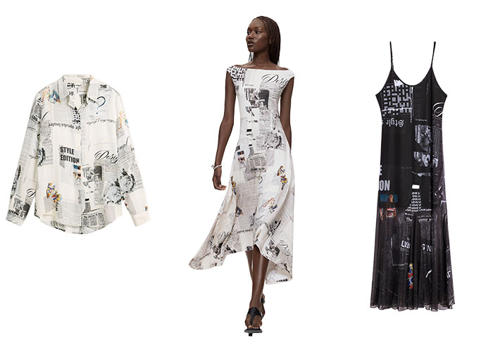 Desigual has the newspaper-print collection every Carrie Bradshaw fan needs this summer